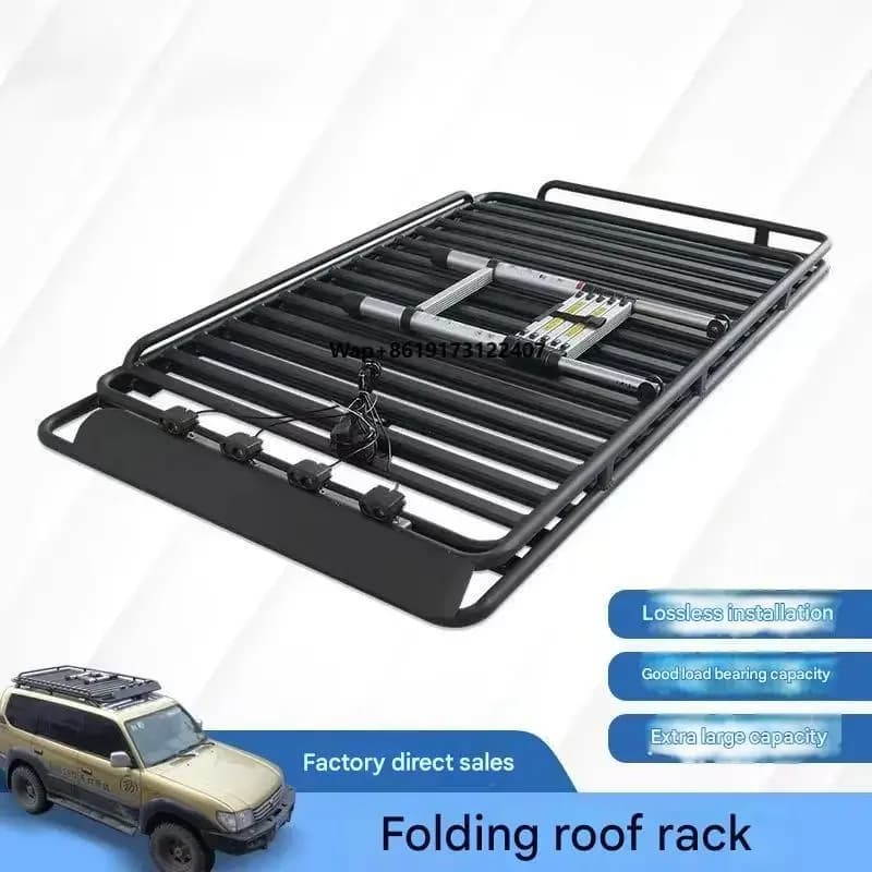 Foldable Aluminum Alloy Roof Rack/luggage Carrier for SUVs and Off-road Vehicles, Can Be Fitted with Outdoor Spotlights.