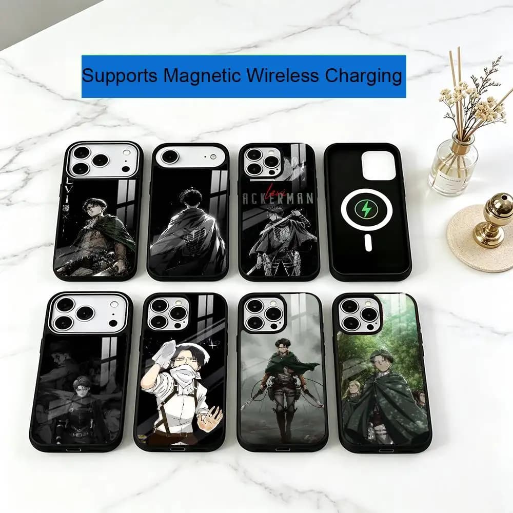 Levi Ackerman Attack on Titan Phone Case For iPhone17,16,15,14,13,12,11 Plus,Pro Compatible with magnetic wireless charging
