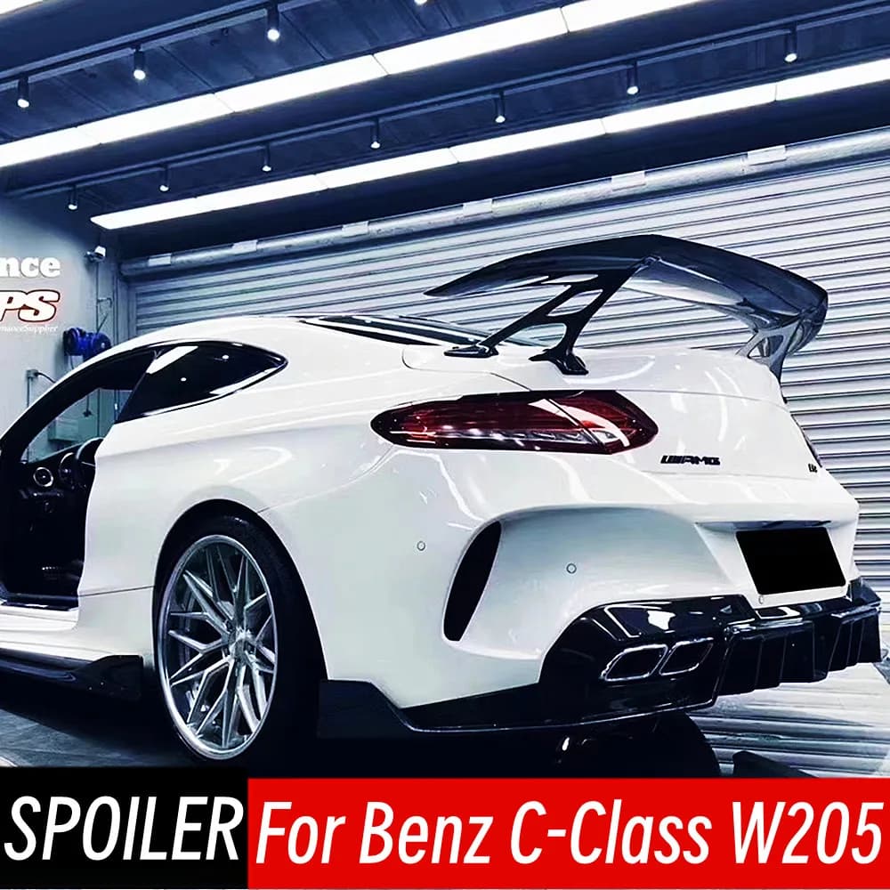 For Mercedes Benz C-Class W205 180 200 250 300 450 63/43/63S AMG Real Carbon Fibe Rear Trunk Lid Spoiler Wings Car Accessories