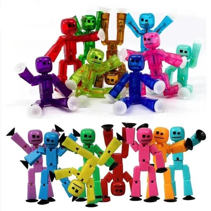 10pcs Suction Cup Toys DIY Robot Anima Screen Animation Studio Action Figure Toys Children Toys for Xmas Gifts