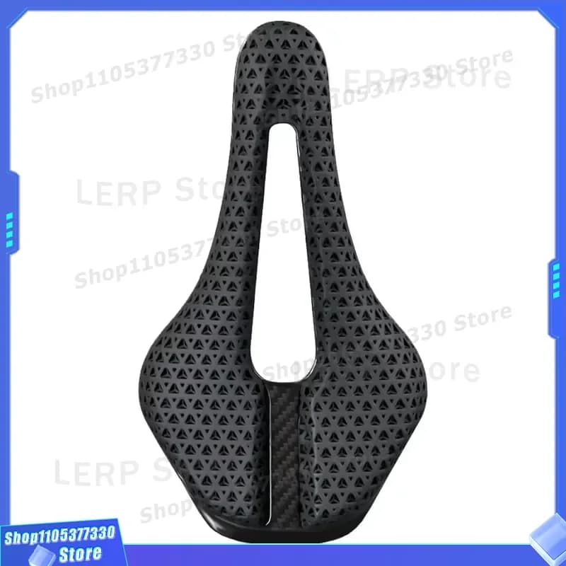 Ultralight 3D Printed Carbon Fiber Bicycle Saddle Hollow Honeycomb Pad Breathable Comfortable Seat for Mountain Bike Cycling