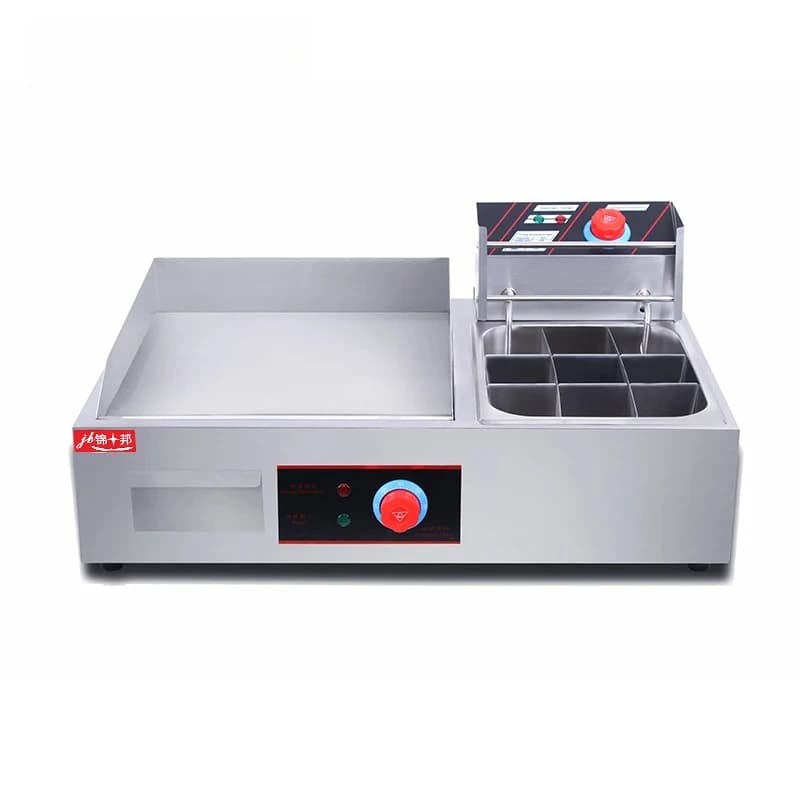Electric Oden Cookware Spicy Noodle Cooker 9 Grid Commercial Fast Food Restaurant Electric Grill Pan Integrated Barbecue