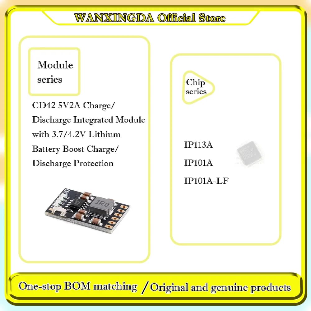IP113A LF IP113A-LF  IP101A LF IP101A-LF IP101ALF CD42 5V2A Charge/Discharge Integrated Module 3.7/4.2V Phone case