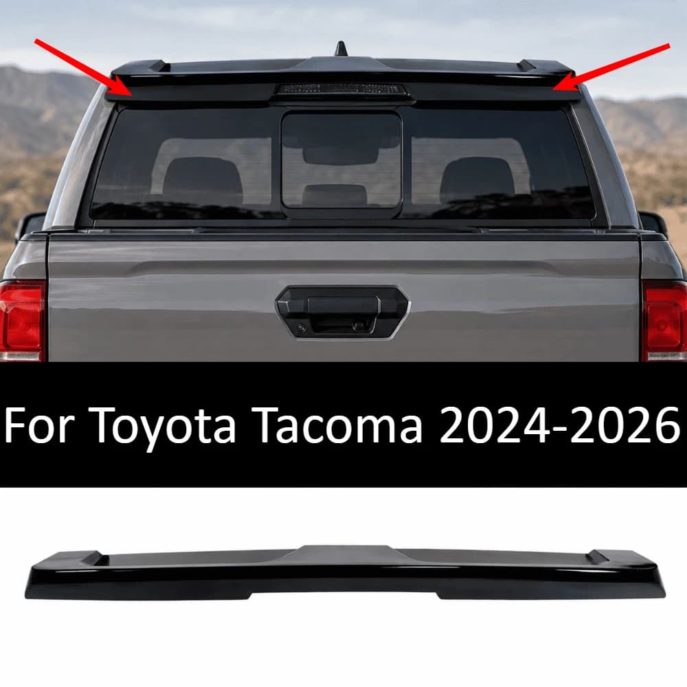Roof Spoiler For Toyota Tacoma 2024-2026 ABS Thickened Blow Molded Rear Cab Wing Exterior Upgrade Truck Styling Accessories Trim