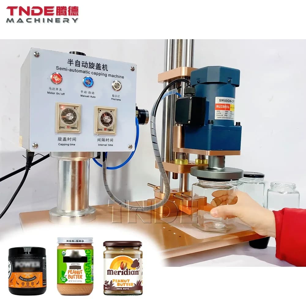 Trend 2025 Automatic Food Plastic Jar Tin Can Closing Machine Dust-proof Lid Capping Pressing Machine