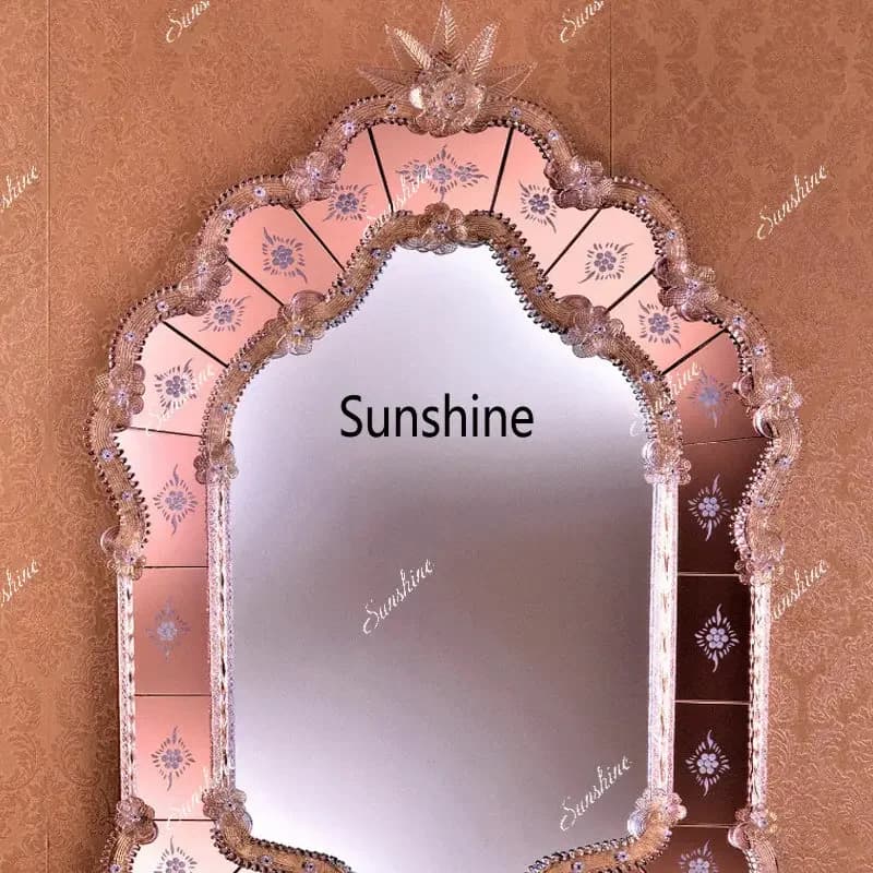 Medieval decorative entrance dressing mirror living room full-length mirrorT*