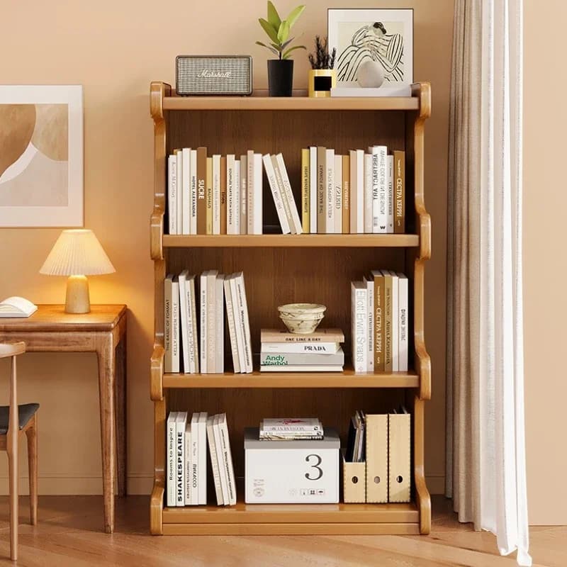 For Bookshelf Shelf Floor-to-ceiling bookcase Simple living room locker Integrated wall Multi-layer home storage display cabinet