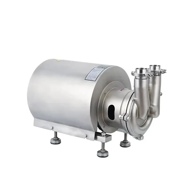 CIP Motor Stainless Steel 316L Centrifugal Pump Vacuum Priming System Sanitary Self Priming Pump