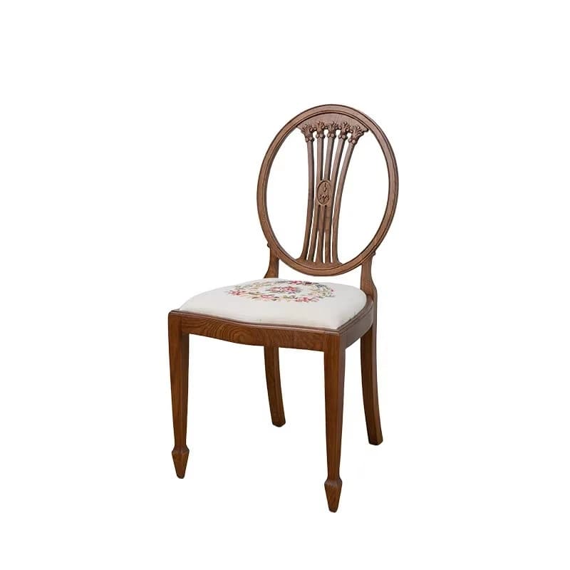 Retro dining chair Wooden furniture with cotton cushions Living room/study/cafe
