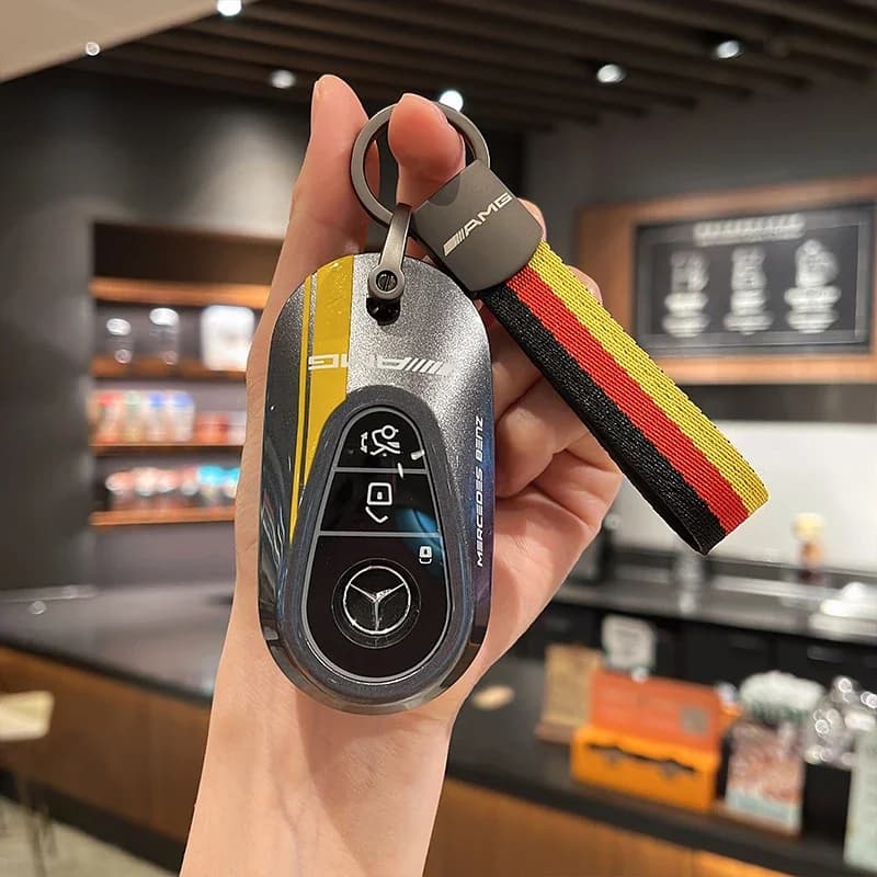Car Zinc Alloy Key Case Bag Metal Key Shell For Mercedes-Benz AMG C-Class S-Class GLC EQE EQS W223 X254 V297 V295 W206 S206 X206