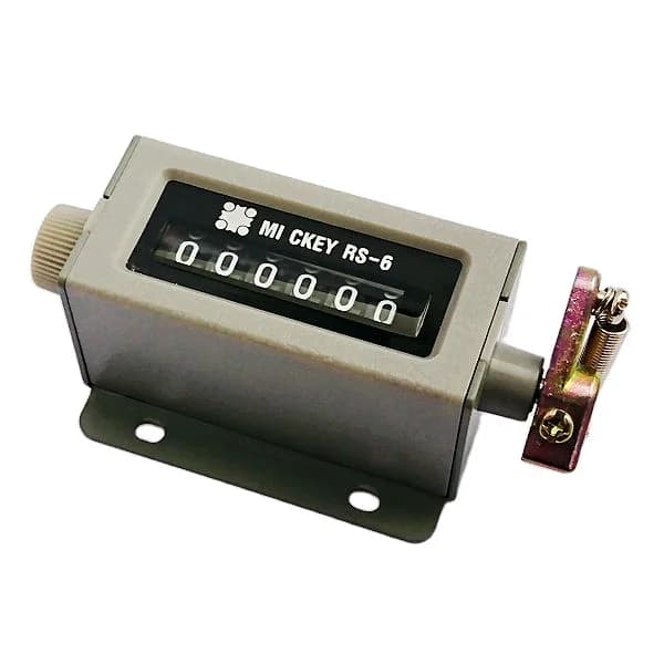 6 Units Rotary Industrial Mechanical Counter RS-6 Plastic Zinc ABS Iron 6-Digit Counting Tracker