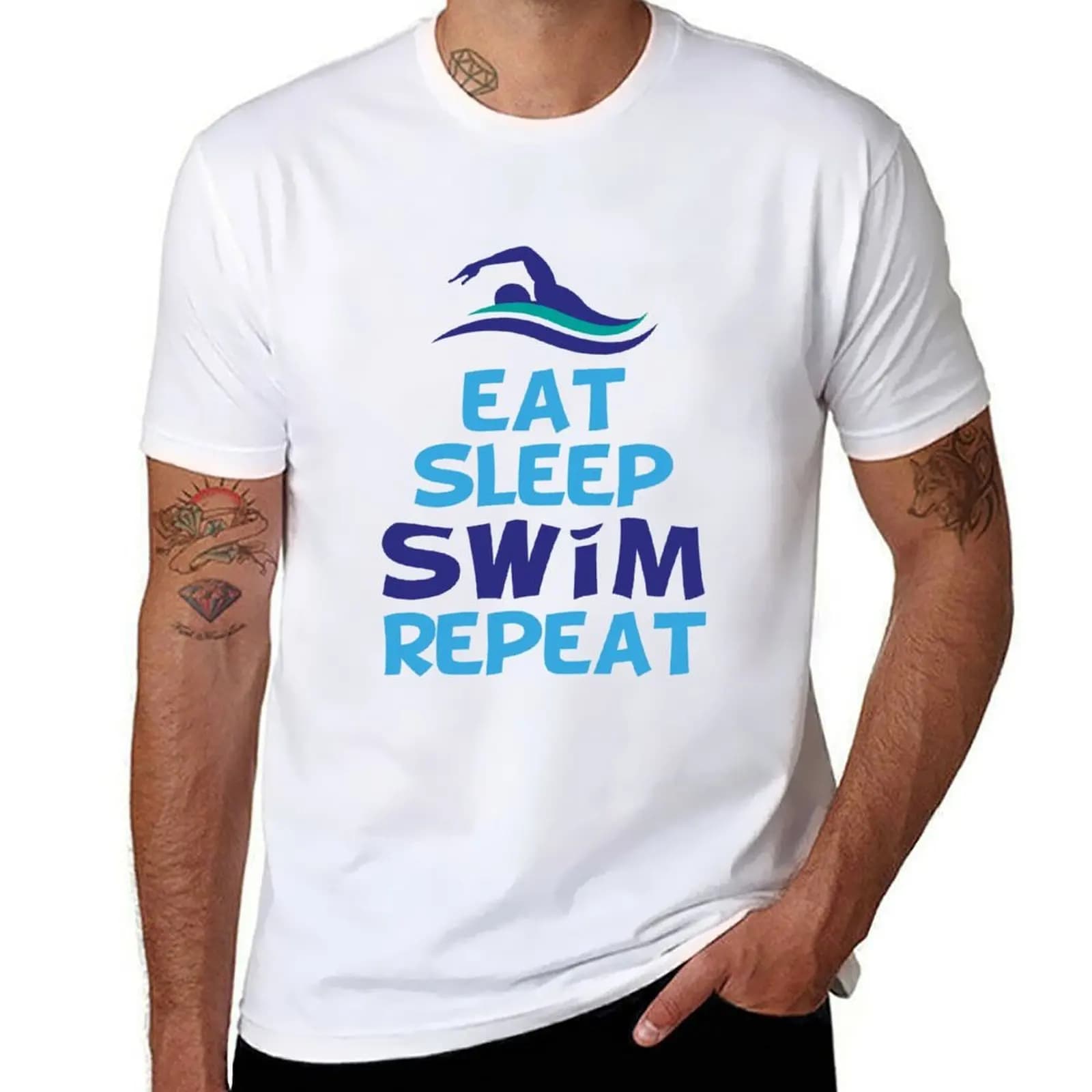 swimmer T-Shirt man t shirt graphic funny t shirts dark humor T-Shirt