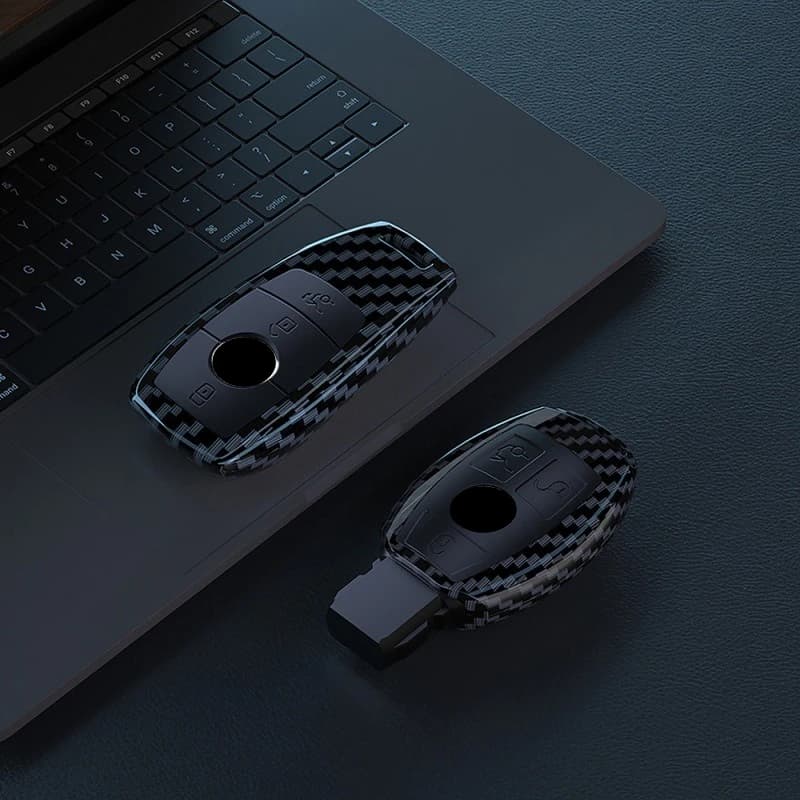 ABS Carbon Fiber Car Key Case Cover Shell For Mercedes Benz A B C E Class GLS GLA GLK GLC CLS CLA AMG W204 W205 W212 W463 W176