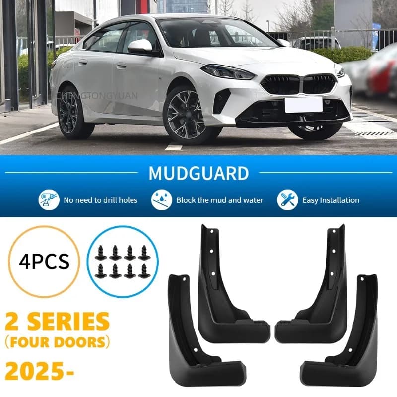 Mudguards Fenders for BMW 2 Series 4Door Edition 2025 Black ABS Automotive Tire Accessories Car Exterior Decor Protective Parts