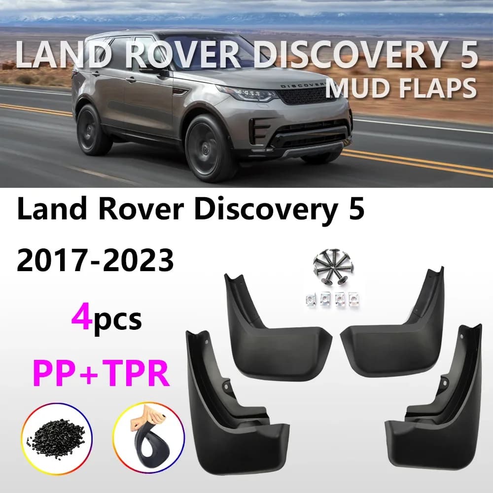 4PCS Car Mudguards For Land Rover Discovery 5 2016 -2023 Mudflap Fender Splash Guard Mudguards Front Rear Fender Car Accessoires