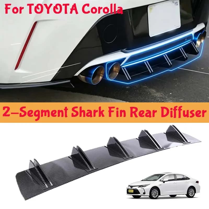 For TOYOTA Corolla Shark Fin Rear Diffuser Split Chassis Spoiler Auto Aerodynamic Parts Aerodynamic Modification