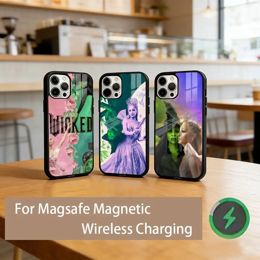 W-Wicked Movie Phone Case For iPhone17,16,15,14,13,12,11 Plus,Pro Magnetic with Magsafe Wireless Charging