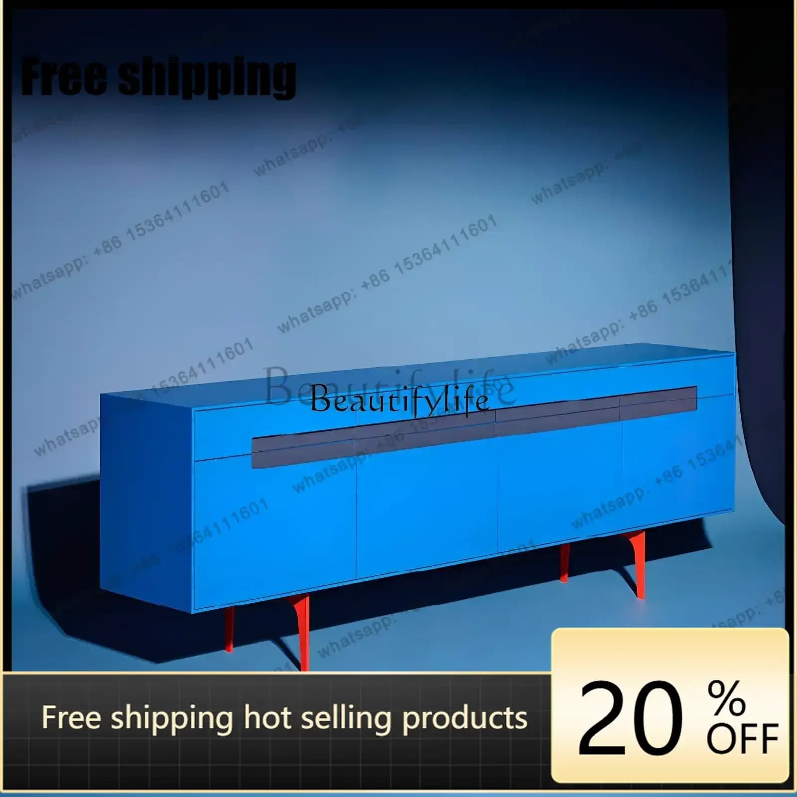 Factory Direct Italian minimalist paint TV cabinet modern simple living room household small apartment tall locker