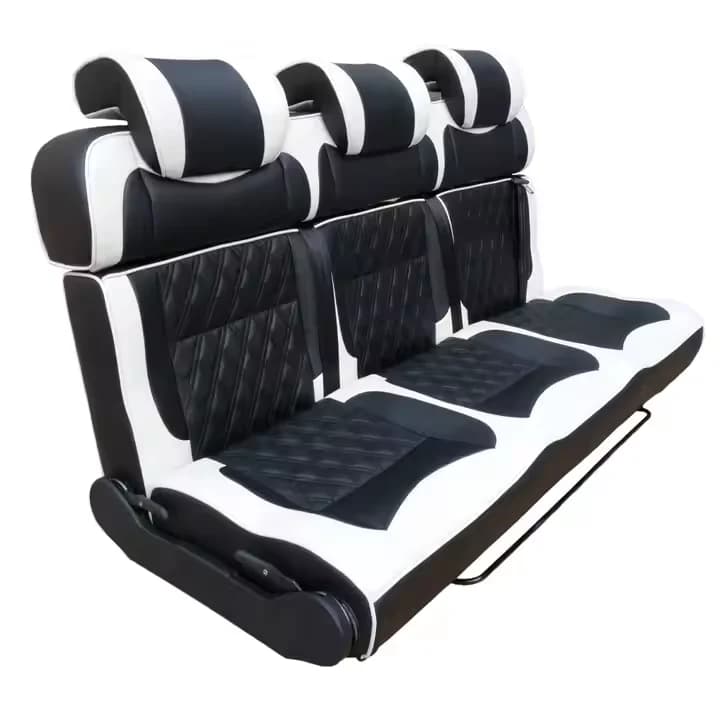 RV Swivel Seat, 2025 Hot Sale Custom Refitted Multi Functional Rv Triple Seat Bed Adjustable Reclining Luxury  Seat