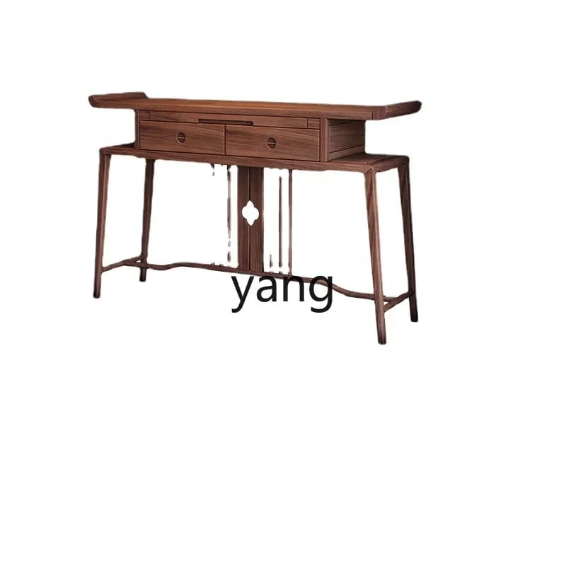 LTT Solid Wood Guan Gong Altar Incense Burner Table Buddha Shrine Household a Long Narrow Table Bodhisattva Worship Platform