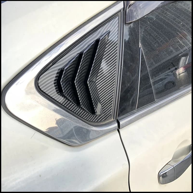 Car Styling For Nissan Altima 2013-2018 Sedan Rear Triangular Window Blind Shades Louver Vent Decorate Cover Trim Accessories