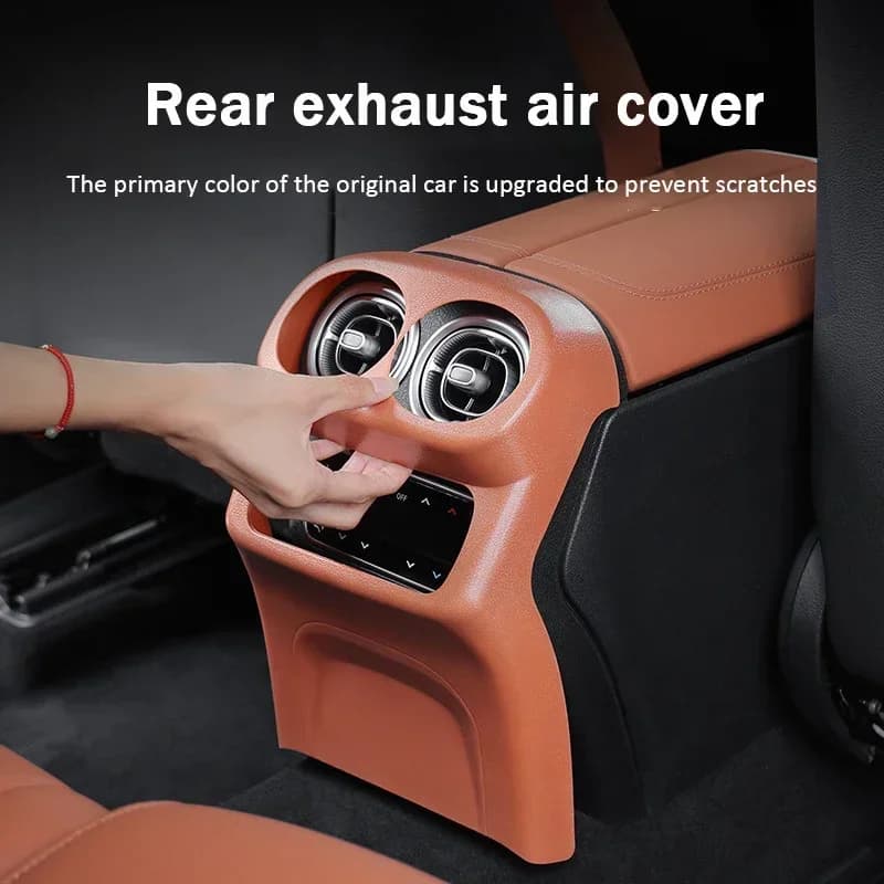 For Mercedes Benz C GLC Class W206 X254 2022-2026 Leather Car Rear Air Conditioning Outlet Anti-kick Cover Trim Car Accessories