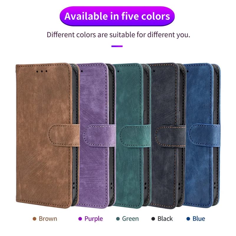 For Blackview Shark 6 Phone Case for Blackview Oscal Tiger 8 Protective Cover Flip Multi Card Slot PU Leather Case with Lanyard