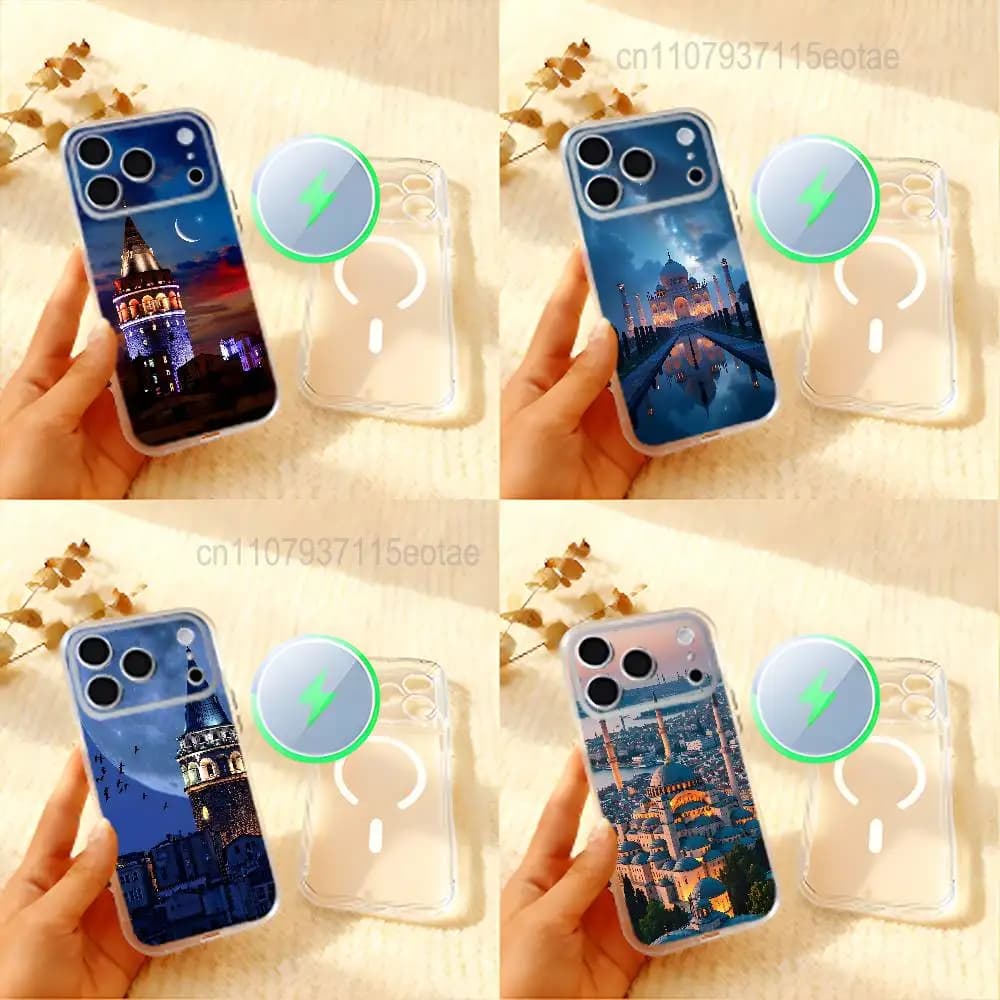 Turkey Istanbul Scenery Phone Case For iPhone 18 17 16 15 14 13 12 11,Max,Pro,Mini,Plus,Air,E Magnetic Frosted