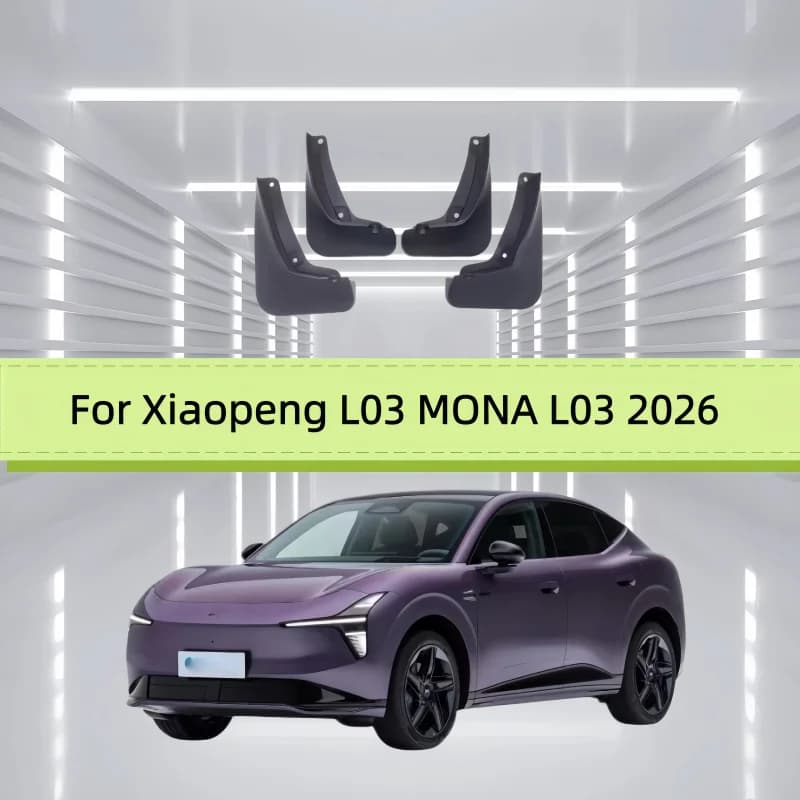 4PCS For Xiaopeng L03 MONA L03 2026 Car Fender Mudguards Anti-splash Flap Front Rear Mudflap