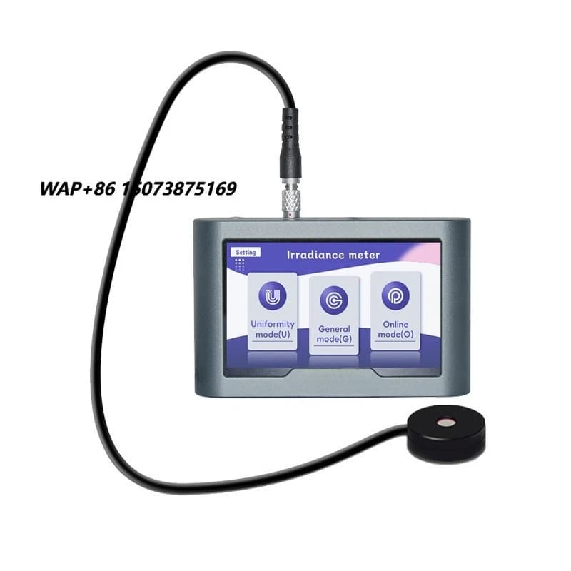 Touch Screen UV Radiometer TS280MAX for maximum, minimum, average, and uniformity of each set of irradiance data