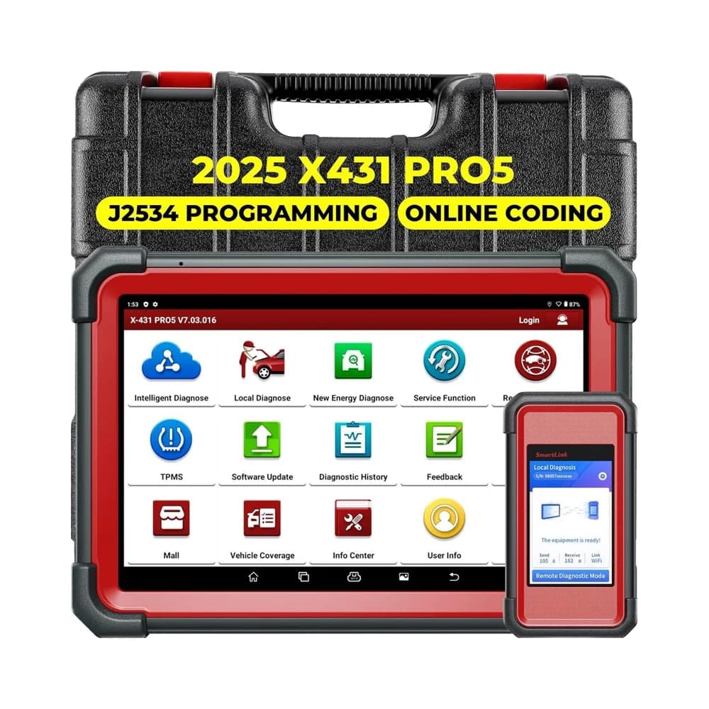 2025 X431 PRO 5 ECU Online Coding Topology Mapping J2534 Bi-Directional Diagnostic Scanner 2 Years Update SmartLink Tool