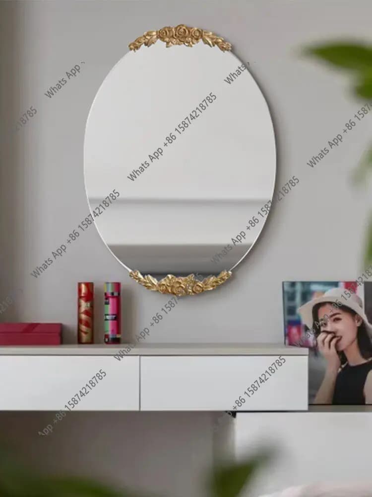 VB Full-length Mirror Modern Home-use Full-length Mirror Wall-mounted Wall Decorative Mirror French Simple Makeup Bathroom
