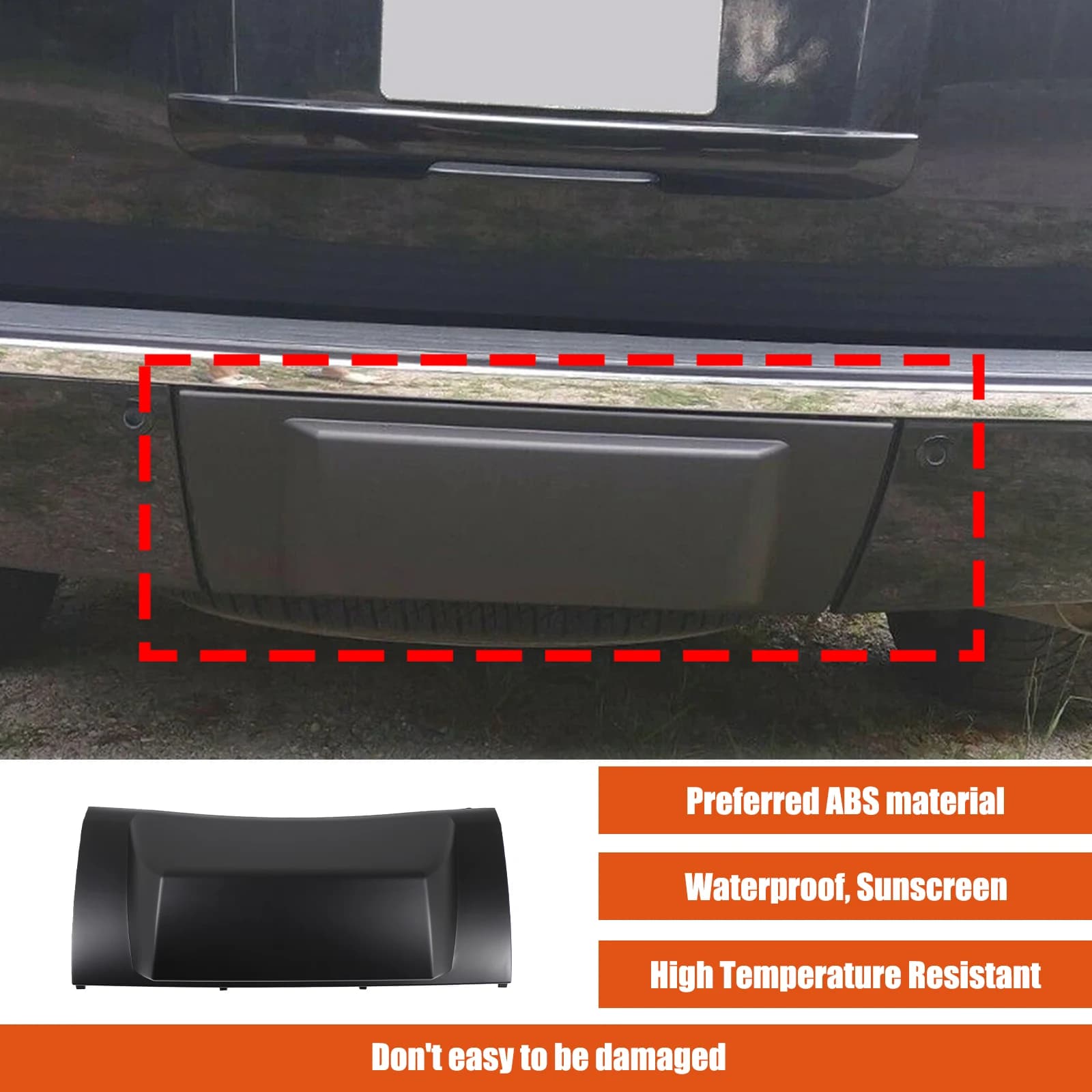 ABS Rear Bumper Trailer Hitch Cover Trim Trailer cover plate For 2007-2014 Cadillac Escalade GMT926 OE:20777999 Car Accessories
