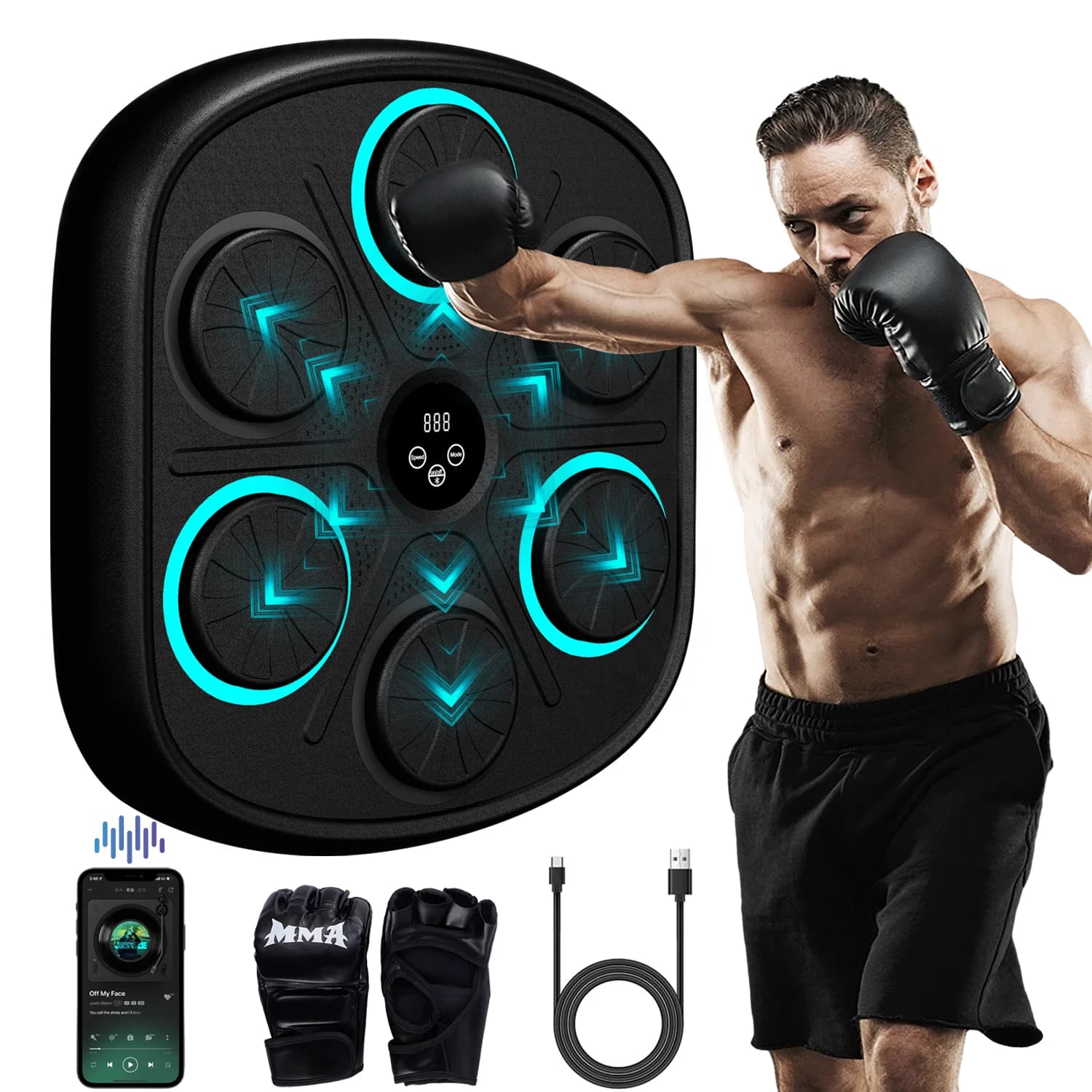 Music Boxing Machine Electronic Smart Punching Bag with