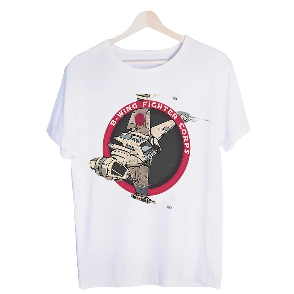 Men's Sci-Fi Fighter Ship Graphic Tee, Short Sleeve Crew Neck T-Shirt for Casual Streetwear and Daily Outfits