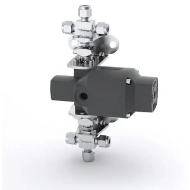 Stainless steel 3-way ball valve 0.35Cv1/4in. clamp fitting 180