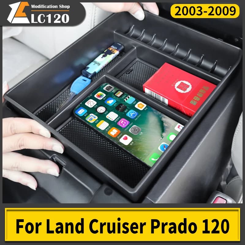 Armrest Box Refrigerator Partition Bracket Storage Box Tray For Toyota Land Cruiser Prado 120 Lc120 Fj120 Interior Accessories