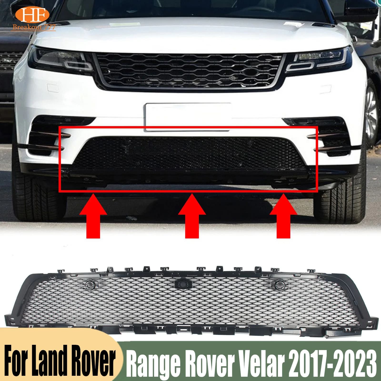 For Land Rover Range Rover Velar 2017-2023 Front Bumper Lower Grille Cover