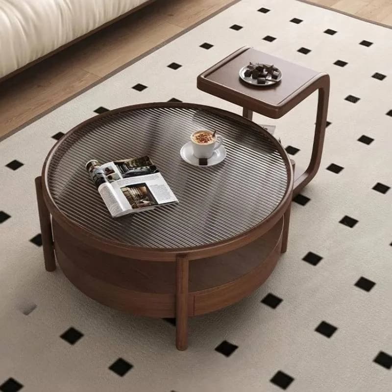 Luxury Round Coffee Tables European Style Business Apartment Nordic Floor End Table Salon Decor Mesa De Centro Furniture Home