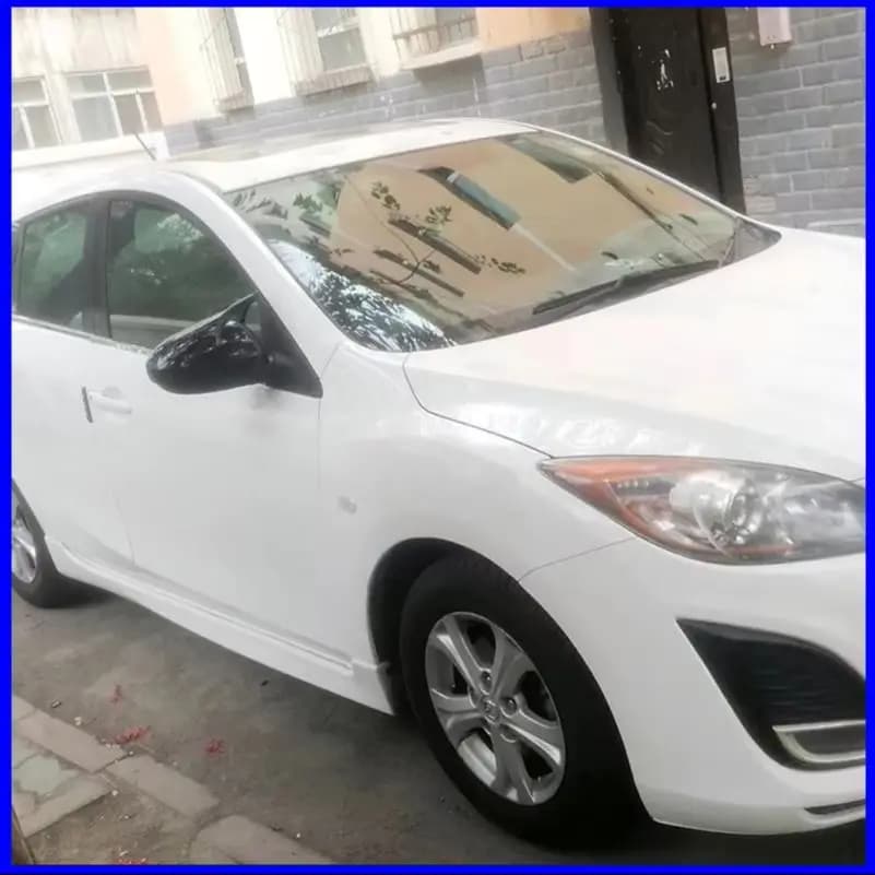 Car Styling For Mazda 2 Demio M2 2009-2014 Rearview Mirror Cover Caps Shell Sticker Trim With Horn Decorative Auto Accessories