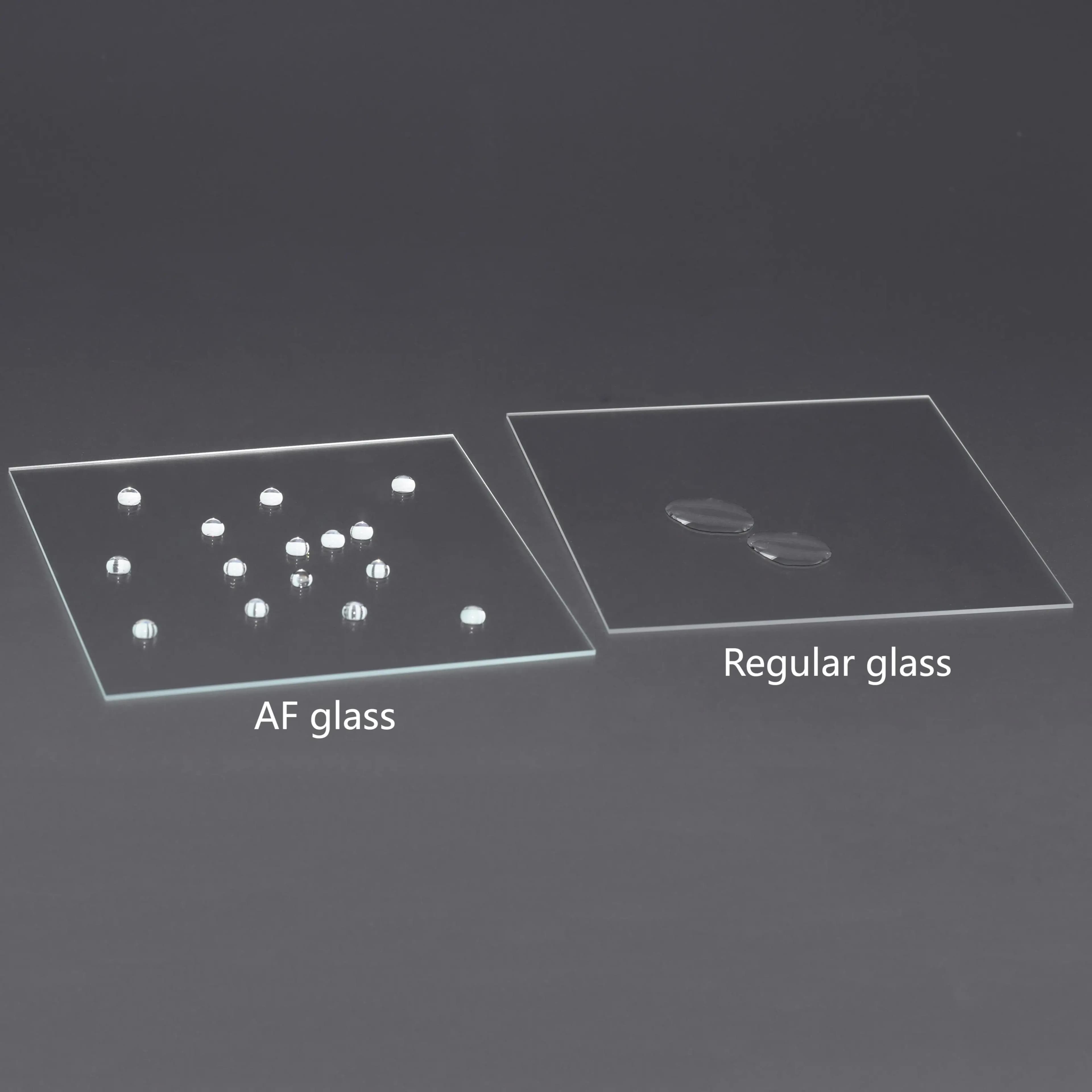 Hydrophobic Glass Sheet D50/100mm 100x100mm 10Pcs T0.4-2.0mm Custom Anti-Fingerprint AF Glass Oil proof Cover Glass for LCD OLED