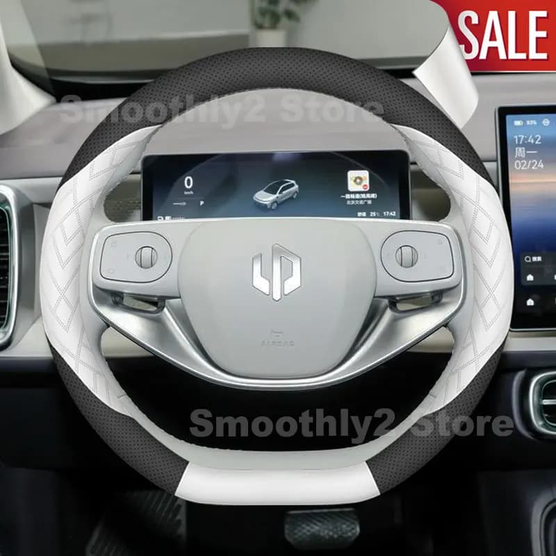 36cm Car Leather Steering Wheel Cover For Leapmotor B10 2025 2026 Interior Accessories