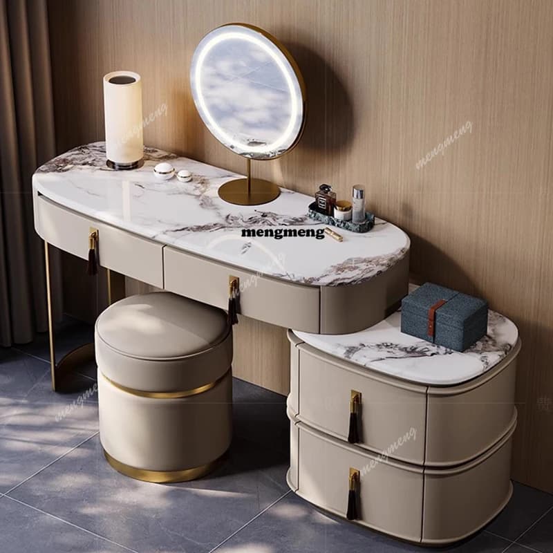 Women Luxury Vanity Table Modern European Living Room Bedroom Makeup Dressing Table Chair Cosmetics Penteadeira Home Furniture