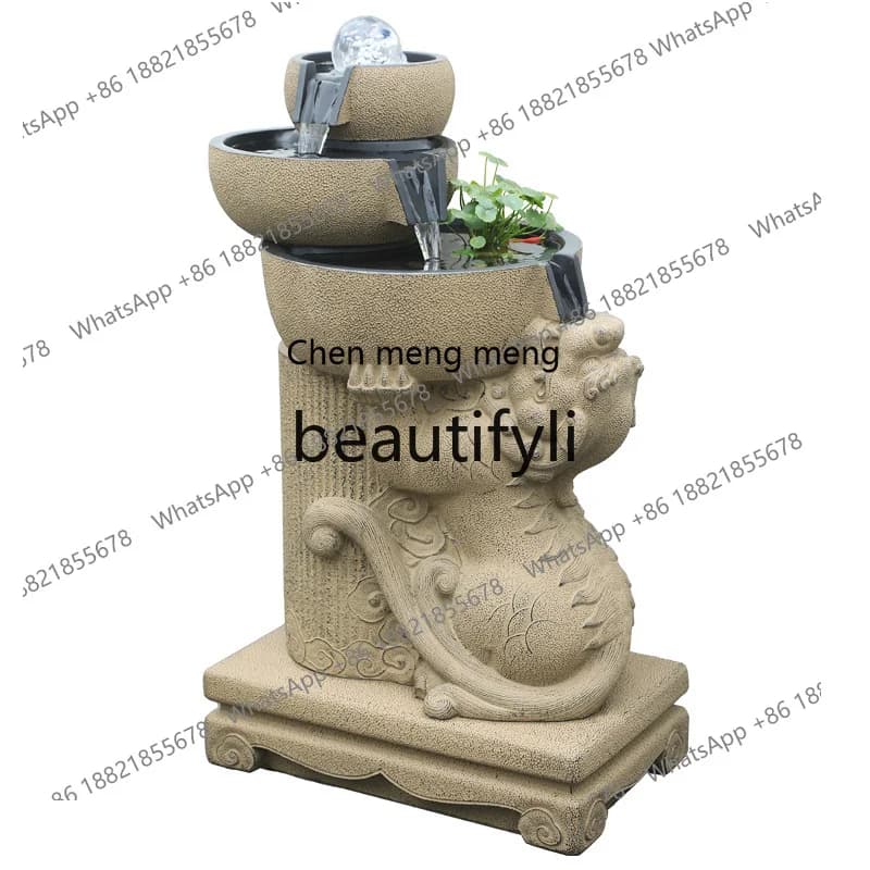Pixiu lucky water ornament fish pond living room balcony garden courtyard circulating water landscape