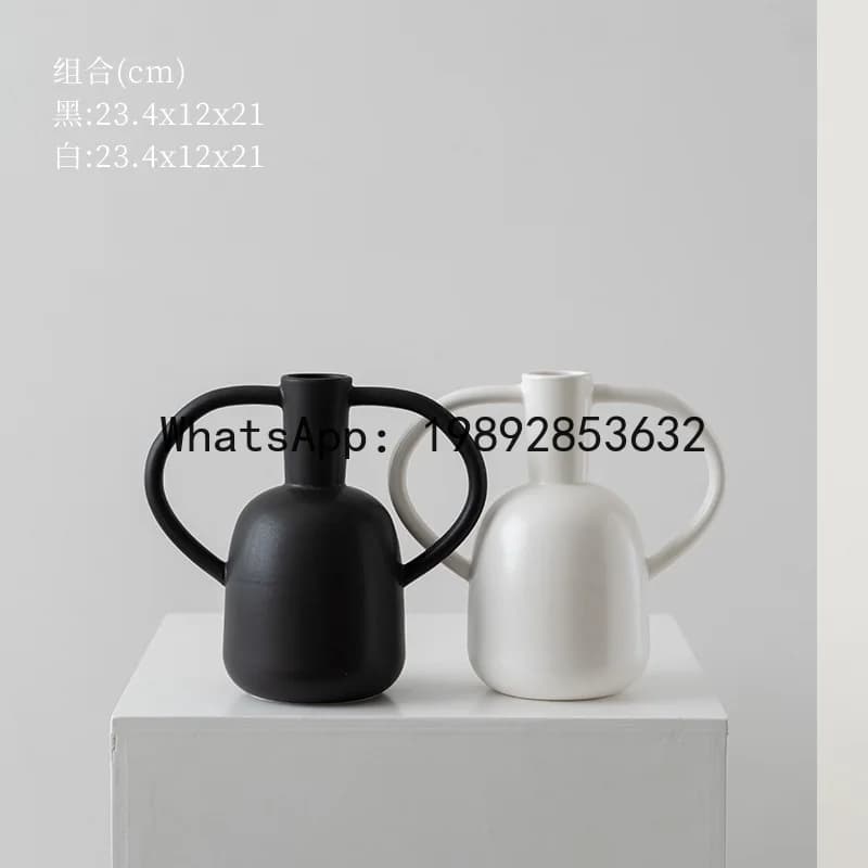 HP Ceramic Vase Modern Simple Ornament ins Circle Vase Creative Ceramic