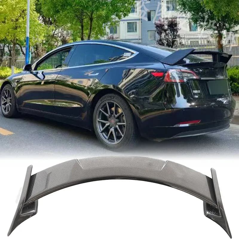 For Tesla Model 3 2017-2022 rear trunk lid spoiler rear wing high-quality ABS carbon fiber surface body kit external accessories