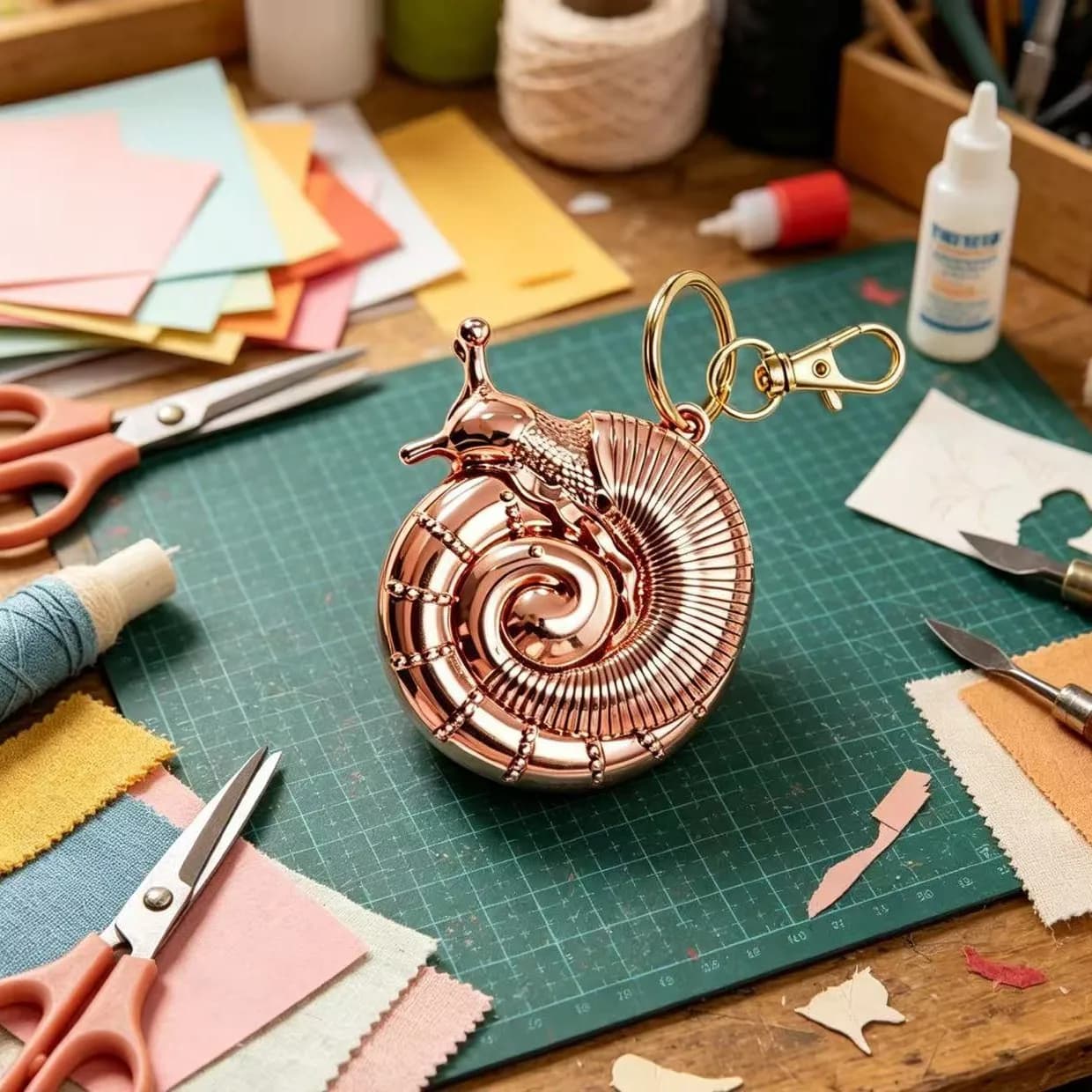 Snail-Shaped Tape Measure, Portable Measuring Tool, Alloy Decorative Ruler