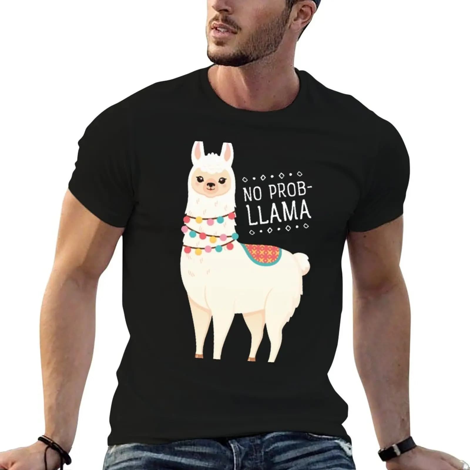 No Prob Llama T-Shirt summer 2026 Louboutins shirts men