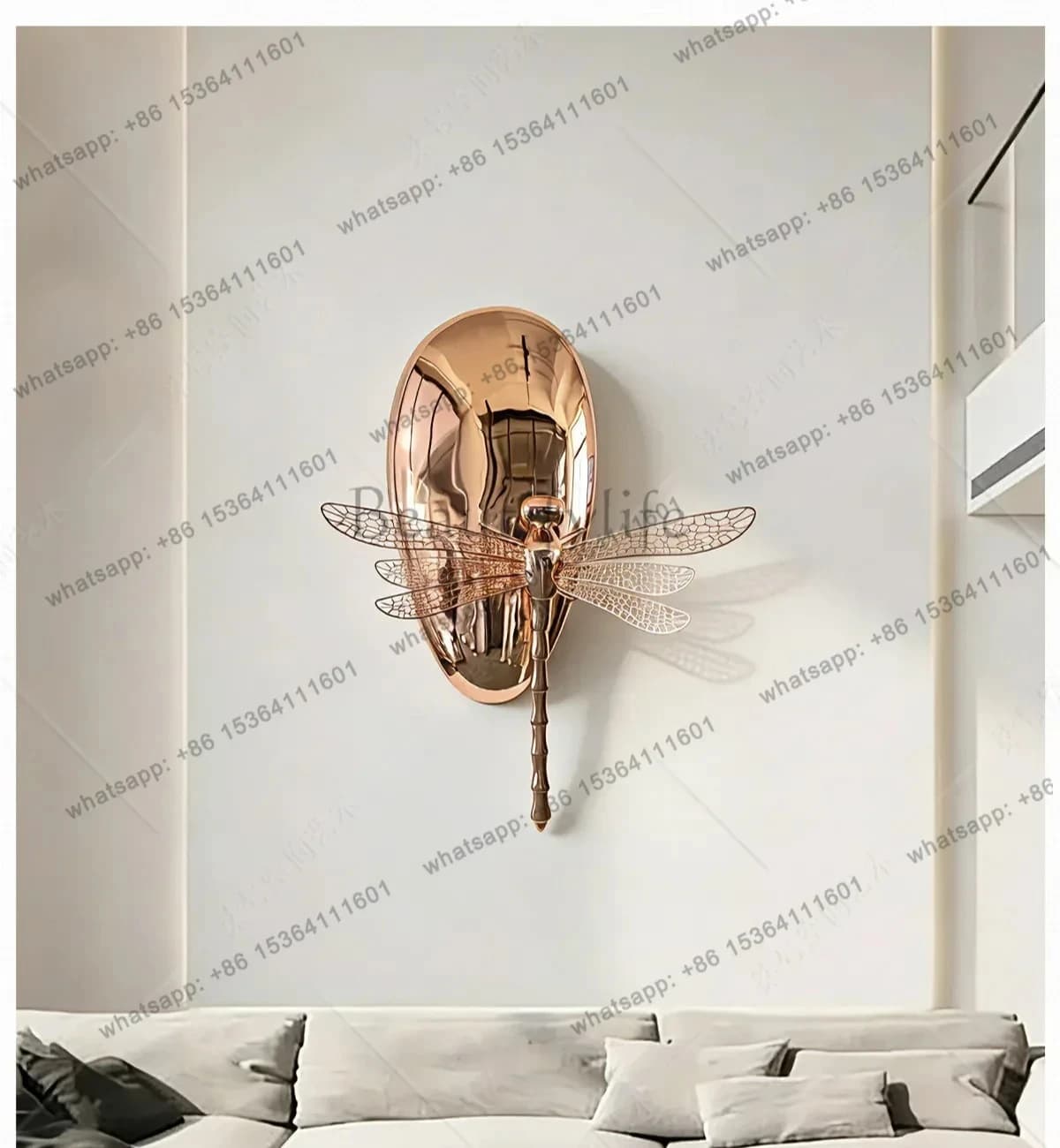 Factory Direct Stainless Steel Light Luxury Wall Decoration, Staircase Corner Entrance, Hotel Aisle, Elevator Side Sofa Wall Dec