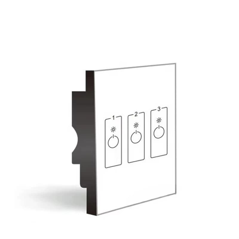 DL8603 glass panel 3CH LED lighting DALI touch dimming LED dimmer switch